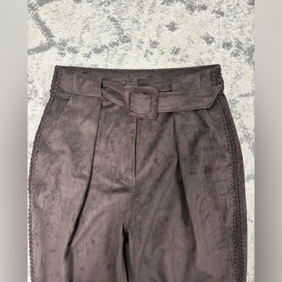 NWOT‎ JONATHAN SIMKHAI Gabriella faux Suede Cropped Pant Trousers Women’s size 2 - Picture 9 of 13